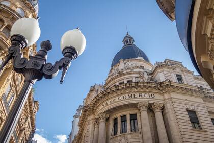 Rosario, Argentina - May 18, 2018: Rosario Board of Trade (Bolsa de Comercio) -