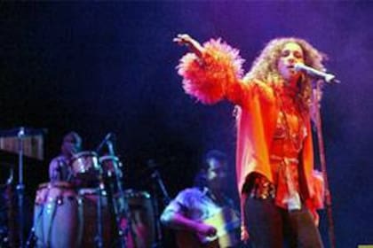 Rosario Flores durante su última actuación en el teatro Gran Rex