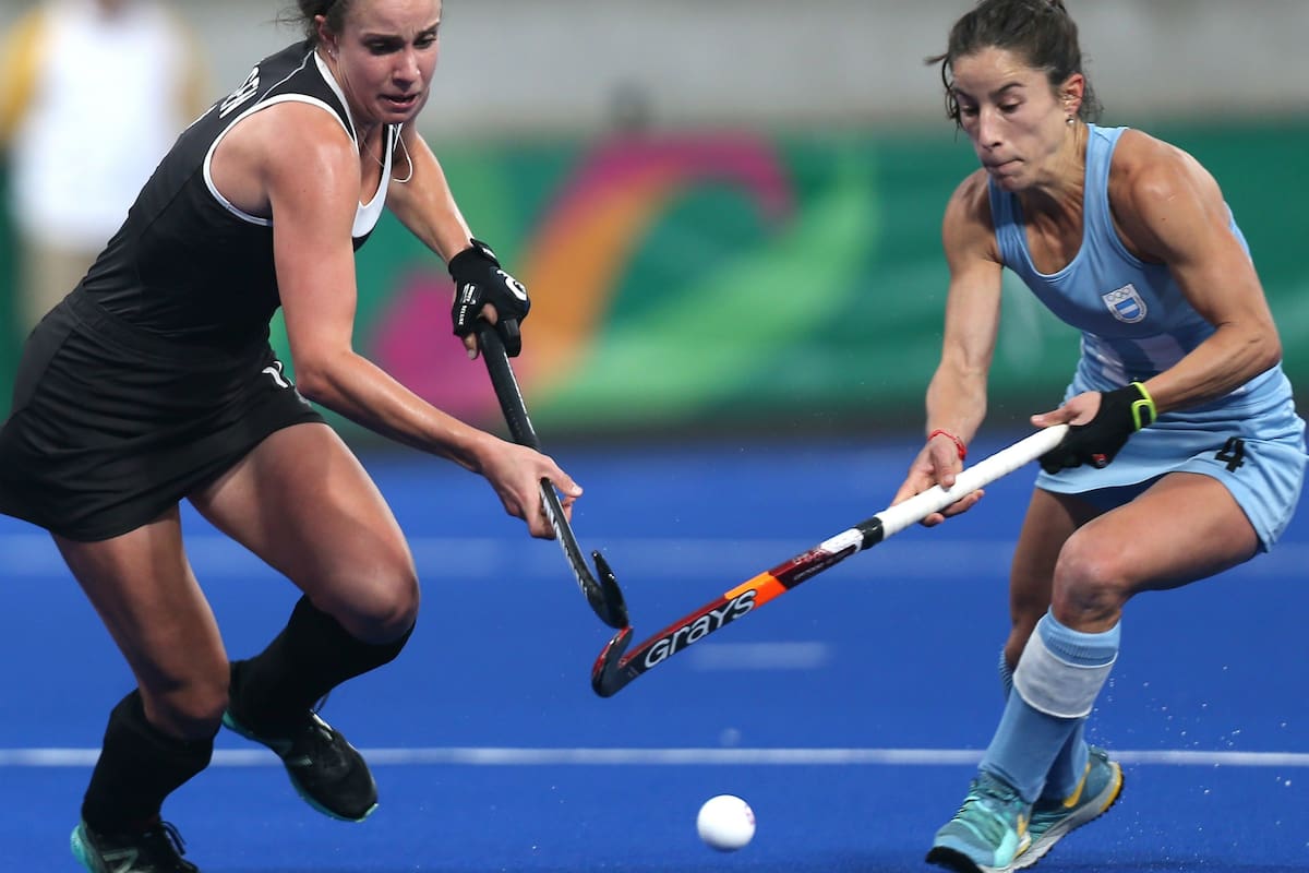 Rosario Luchetti en acción en la final contra Canadá.