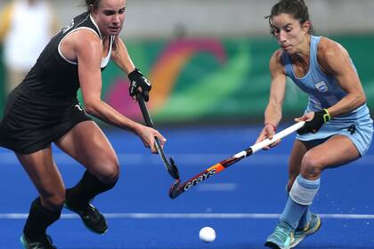 Rosario Luchetti en acción en la final contra Canadá.