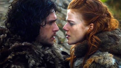 Rose Leslie como Ygritte y Harington como Jon Snow