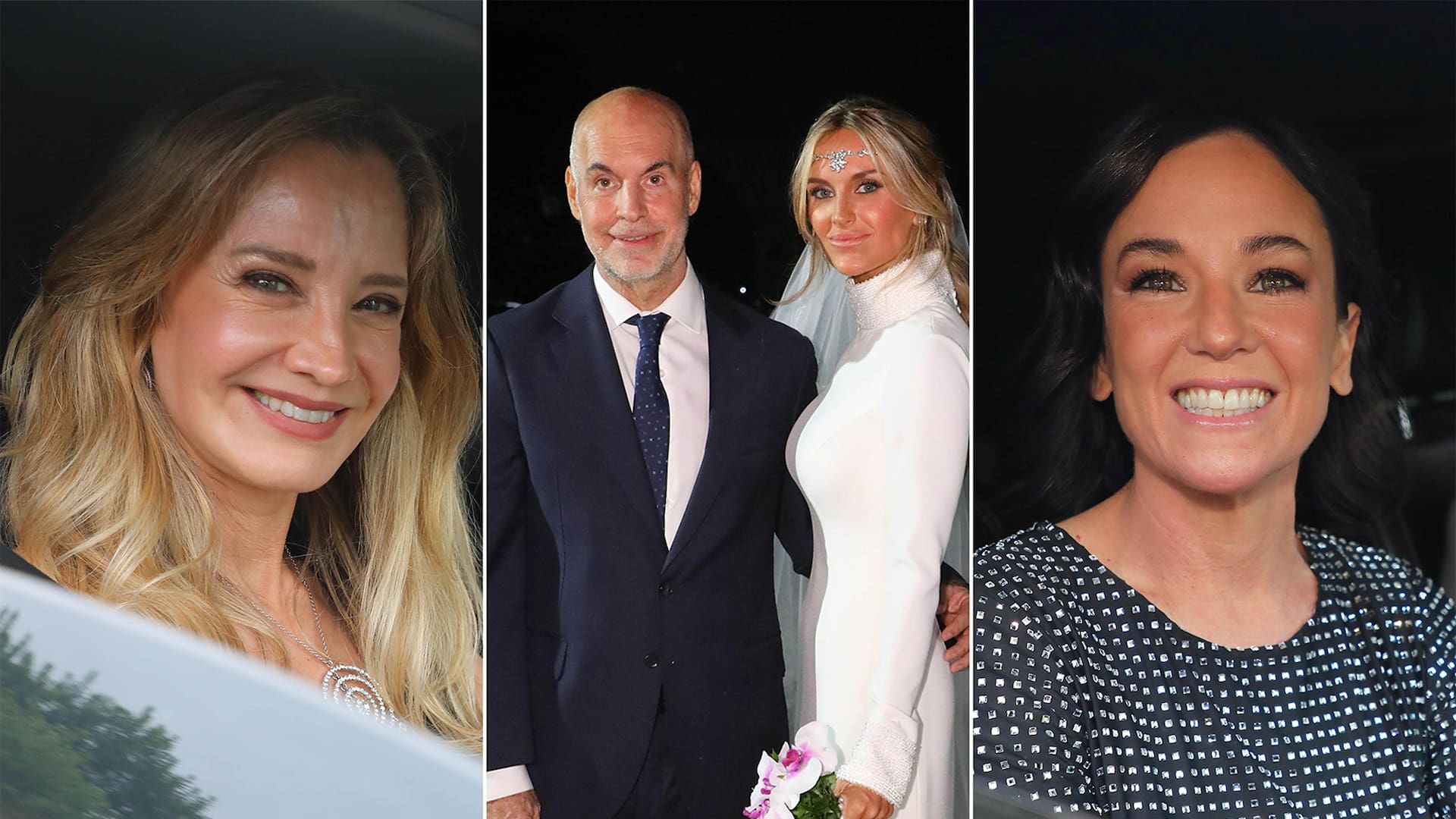Roxana Zarecki, Horacio Rodríguez Larreta y Milagros Maylin, y Carolina Stanley