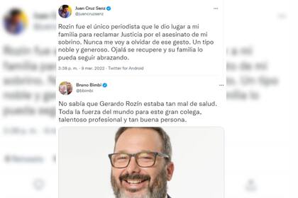 Rozín está internado (Captura Twitter)