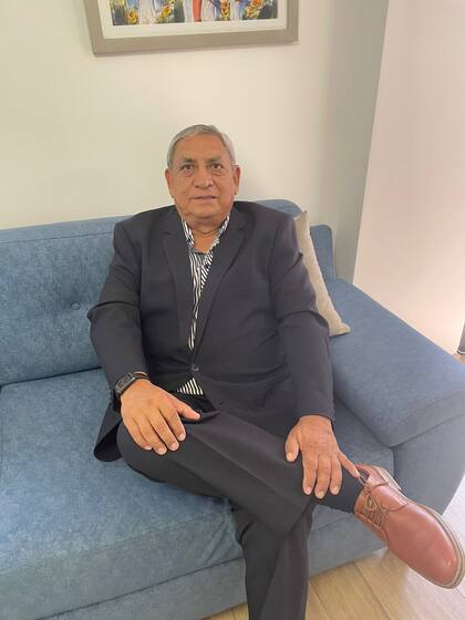 Rubén "Sapo" Mimbela, en la casa de uno de sus 4 hijos, año 2024