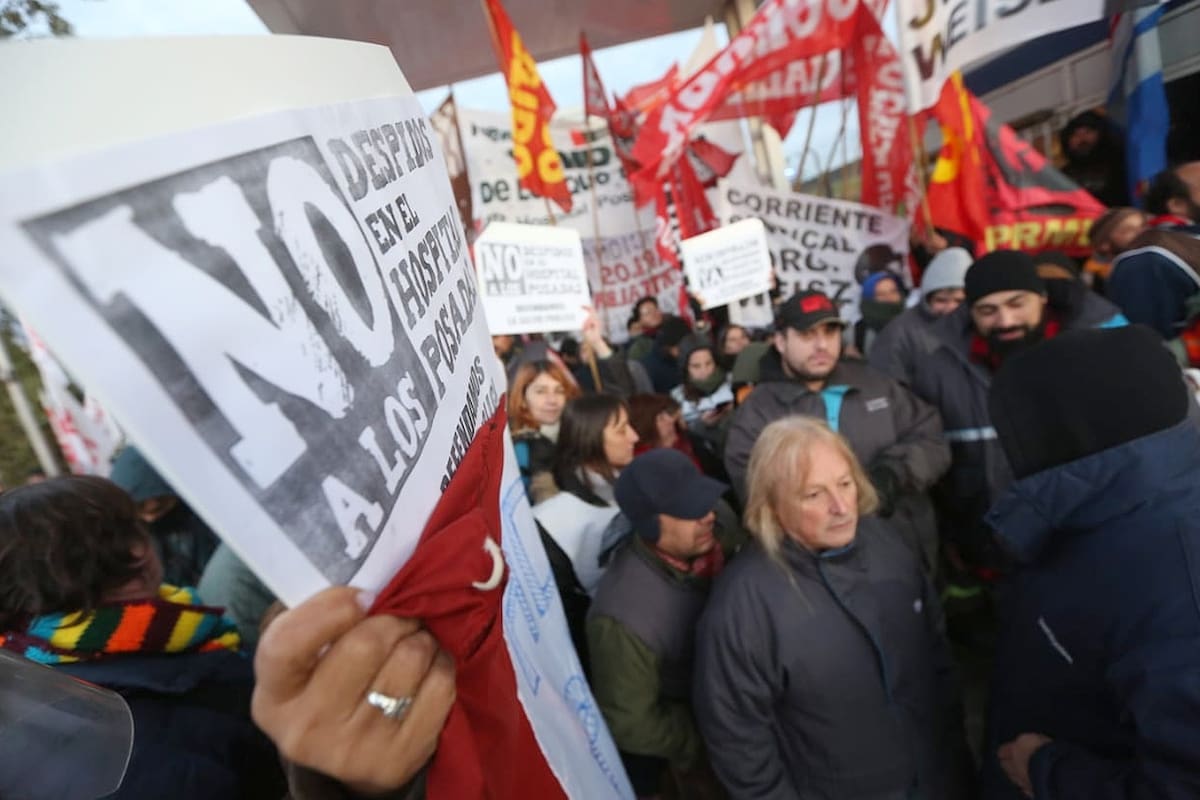 Rubén Sobrero en el corte del Acceso Oeste a la altura del Hospital Posadas