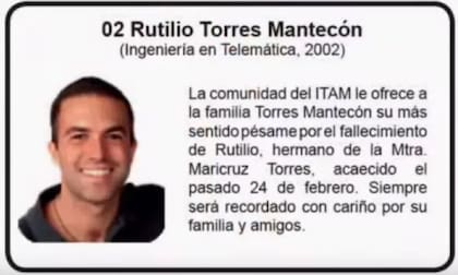 Rui Torres y su familia eran conocidos en la comunidad del Instituto Tecnológico Autónomo de México.