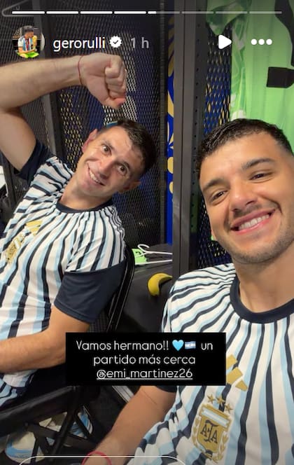 Rulli y Martínez festejaron en las redes sociales