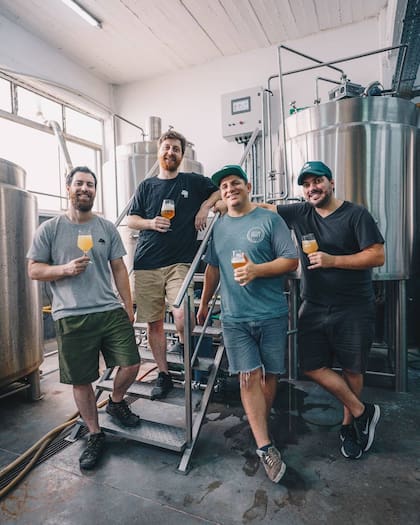 Rulo, Quique, Tincho y Ruso, los fundadores de Cerveza Jabalina (Foto: Instagram @cervezajabalina)