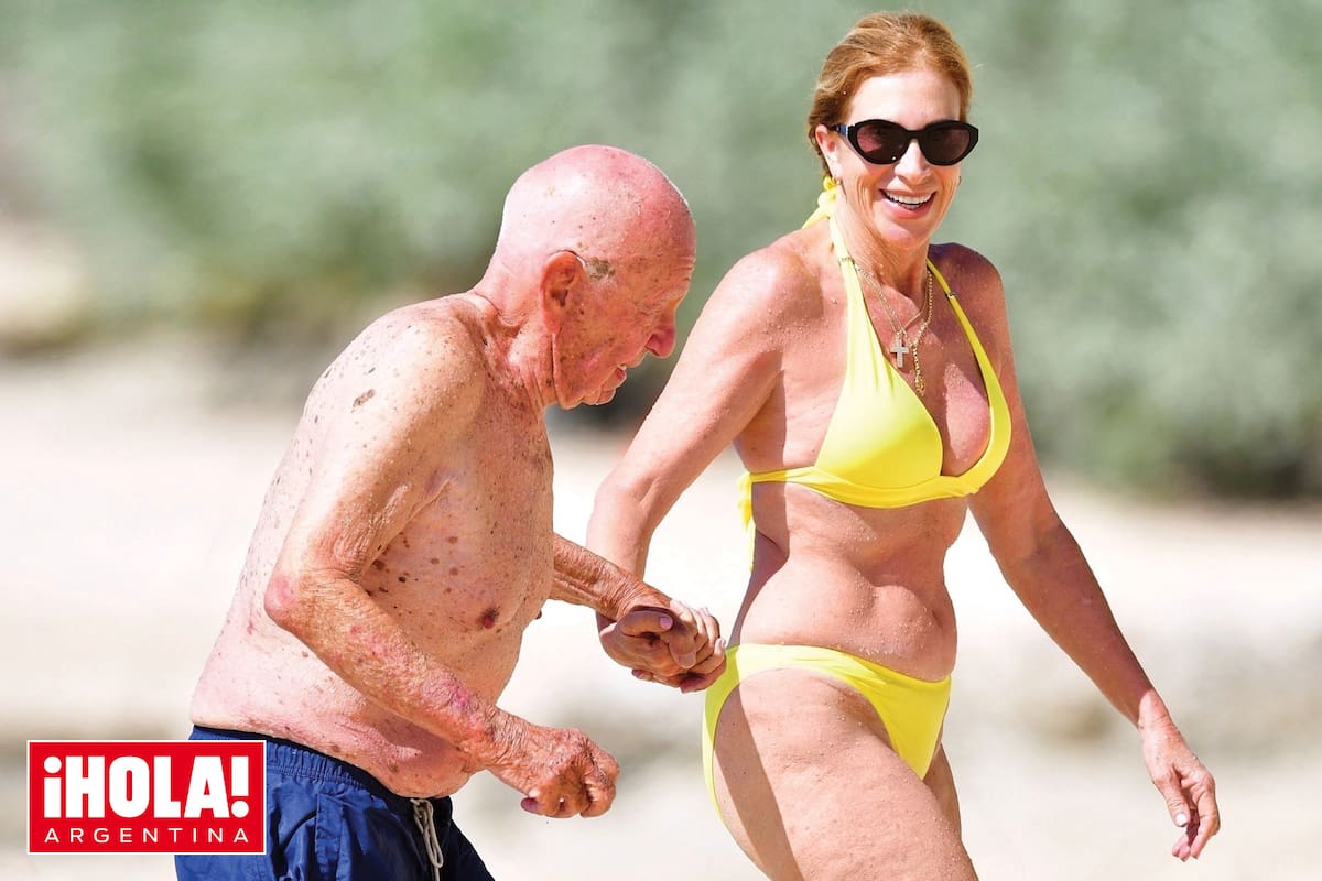 Rupert y Ann-Lesley, de la mano y muy sonrientes.