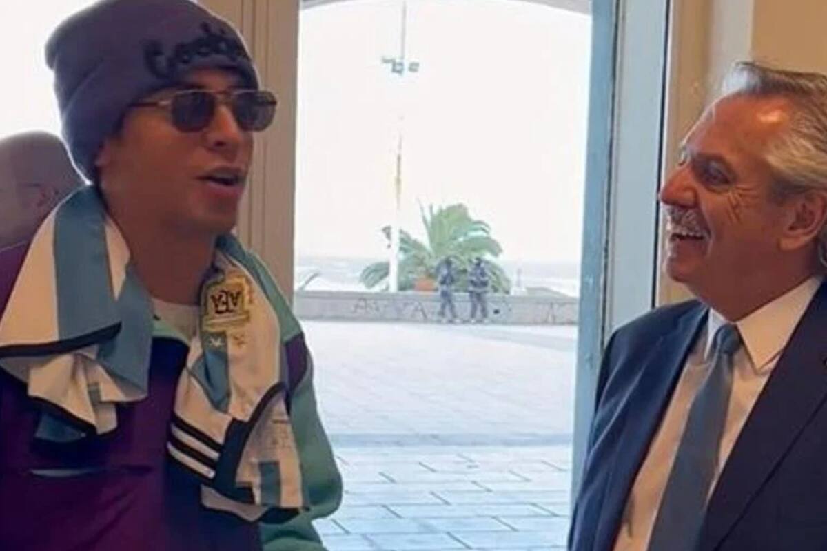 Rusherking y Alberto Fernández coincidieron en Mar del Plata