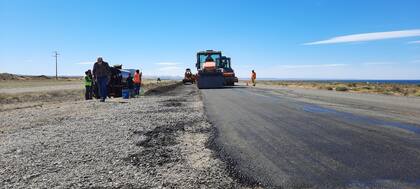Ruta Nacional 3. Límite fronterizo entre Chubut y Santa Cruz. Reinicio de la pavimentación en febrero de 2022.