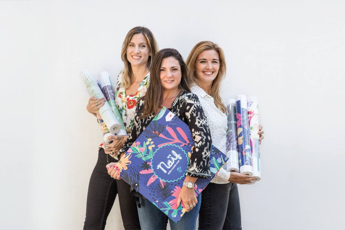 Crolina, Florencia y Eri, creadoras de Enamorada del Muro.
