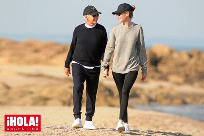 Sábado 7 de agosto. Luego de almorzar en su casa esteña, “Nuestro Amor”, la pareja bajó a la playa para hacer actividad
física