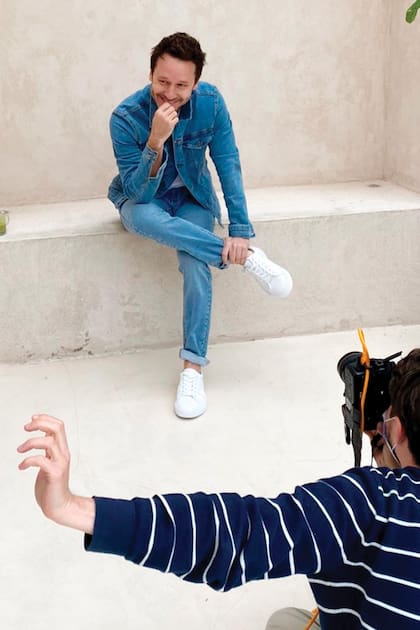 Sábado a la tarde. Benjamín tuvo el shooting de la campaña primavera-verano de la firma masculina Equus