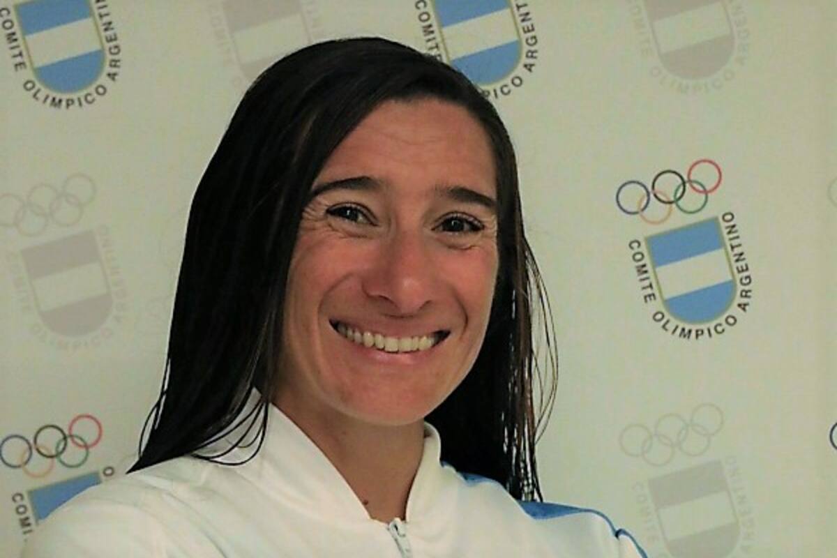 Sabrina Ameghino, la abanderada de la delegación argentina en los Juegos Panamericanos Santiago 2023 junto con Marcos Moneta