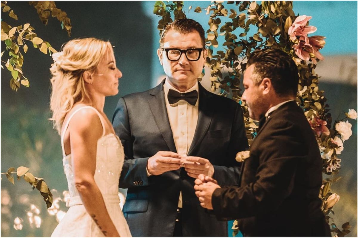 Sabrina Carballo no pudo contener las lágrimas durante su "casamiento" con Chanchi Estévez