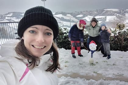 Sabrina Giaccobe y su familia llegaron a Italia poco antes del inicio de la pandemia