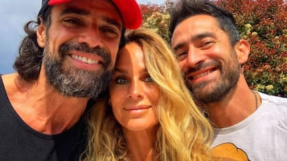 Sabrina Rojas junto al Tucu López y Luciano Castro