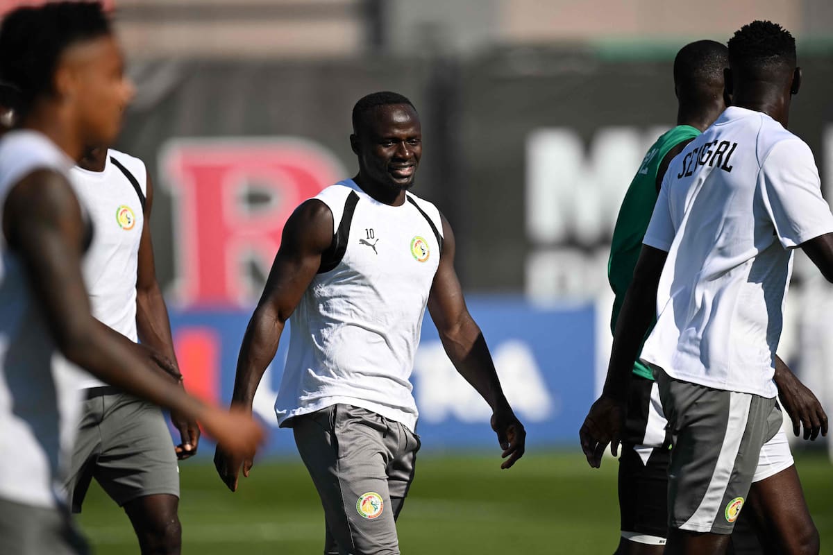Sadio Mane, una de las figuras de Senegal en una práctica en Rutgers University, donde la selección tiene su concentración y campo de entrenamiento