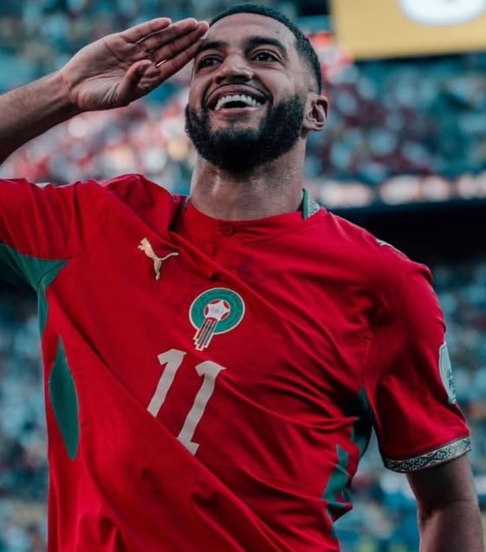 Saibari celebrando el gol que le marcó a Brasil en fase de grupos.