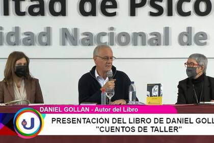 Saintout, Gollán y Parodi, en la presentación del libro