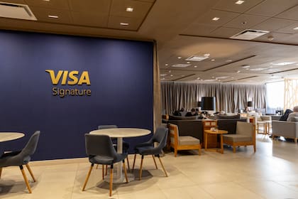 Sala vip de Visa Signature en Ezeiza.