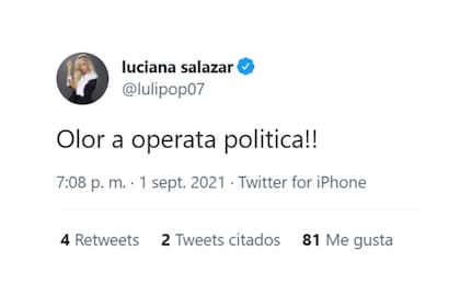 Salazar estalló de estalló de furia contra Shaw y publicó su reacción en redes sociales