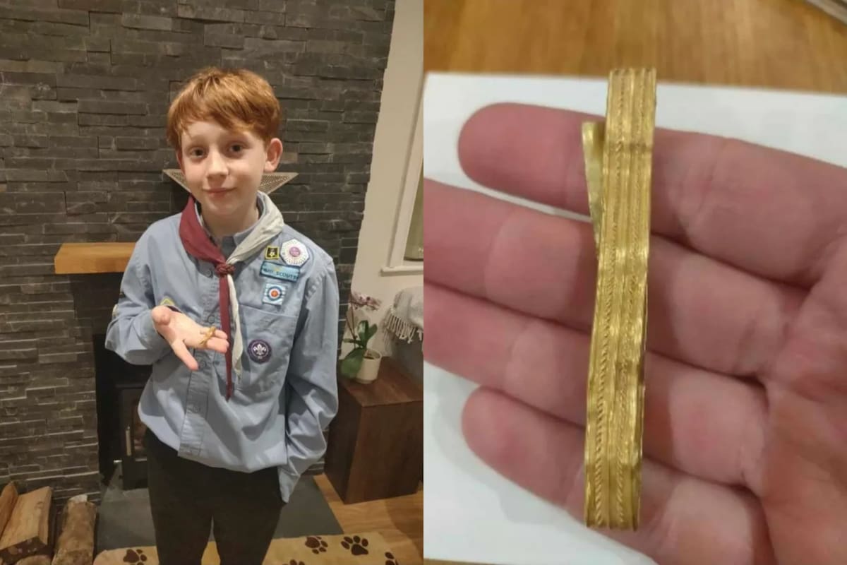 Salió a caminar con su hijo, pensaron que habían encontrado basura pero era una joya de mil años