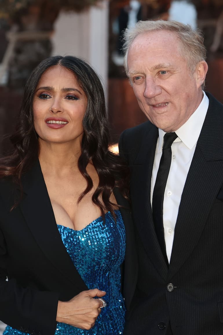 Salma Hayek y François-Henri Pinault el actual dueño de la marca Gucci