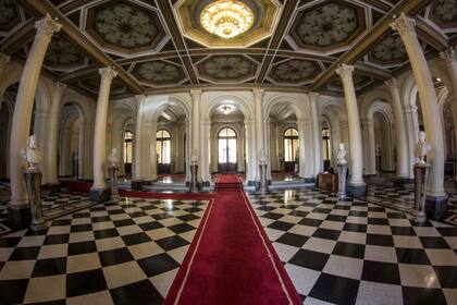 Salón de los bustos en la Casa Rosada