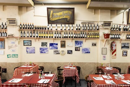 "Salón para Familias", el cartel que colgó Giovanni Ranieri y que todavía se conserva.