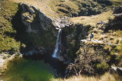 Salto del Trigre, uno de los atractivos del trekking a Pueblo Escondido