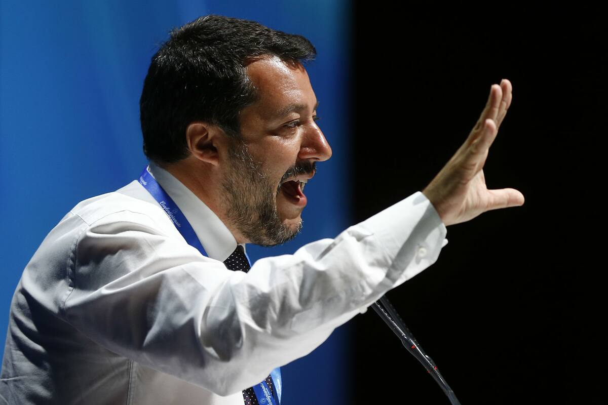 Salvini, el líder del partido de extrema derecha Liga y hombre fuerte de Italia