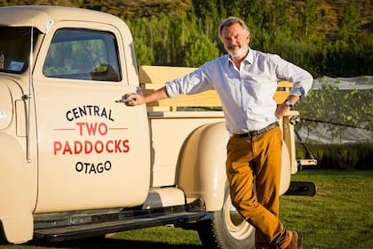 Sam Neill en su finca, Two Paddocks. Foto: @twopaddocks