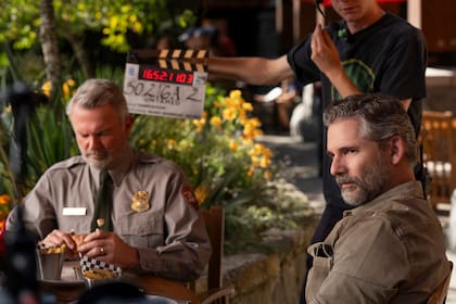 Sam Neill y Eric Bana, en el set de Indomable