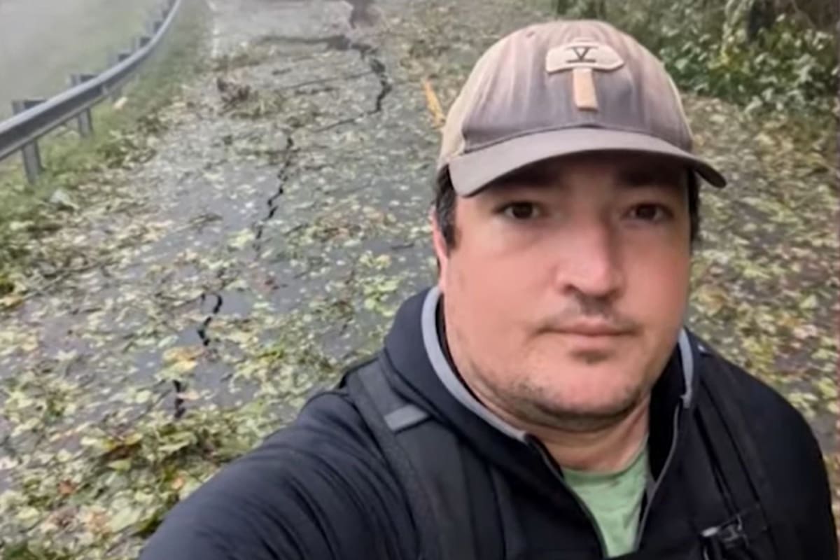 Sam Perkins tuvo que atravesar 20 kilómetros a pie a pesar de los destrozos causados por Helene (CNN)