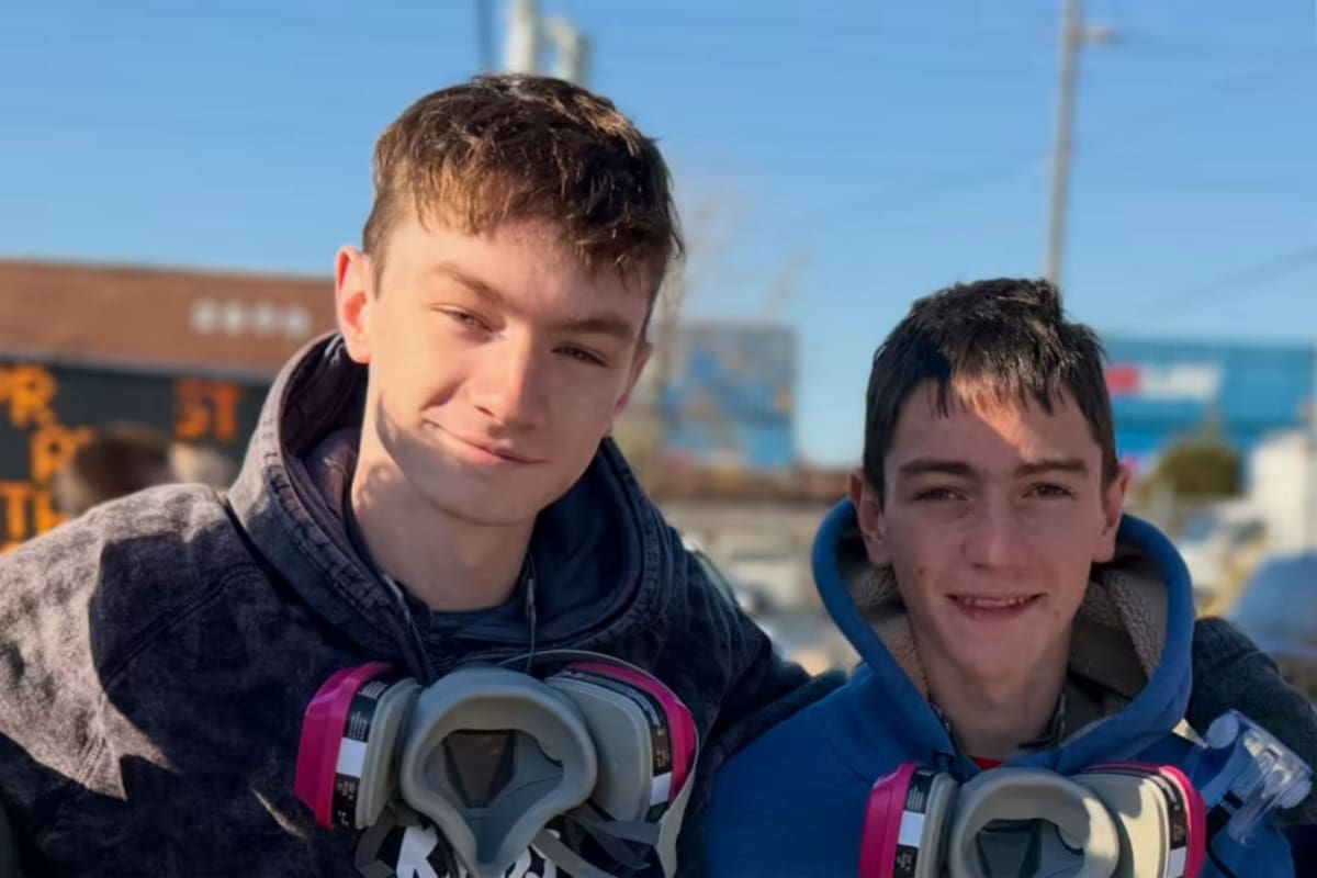 Sam y Ben Luhmann se convirtieron en influencers y vigilan al ICE en Minneapolis (Audrey Luhmann)