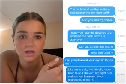 Samantha Marie jamás imaginó que su cita la abandonaría cuando ella menos lo esperaba (Crédito: Captura de video/TikTok)