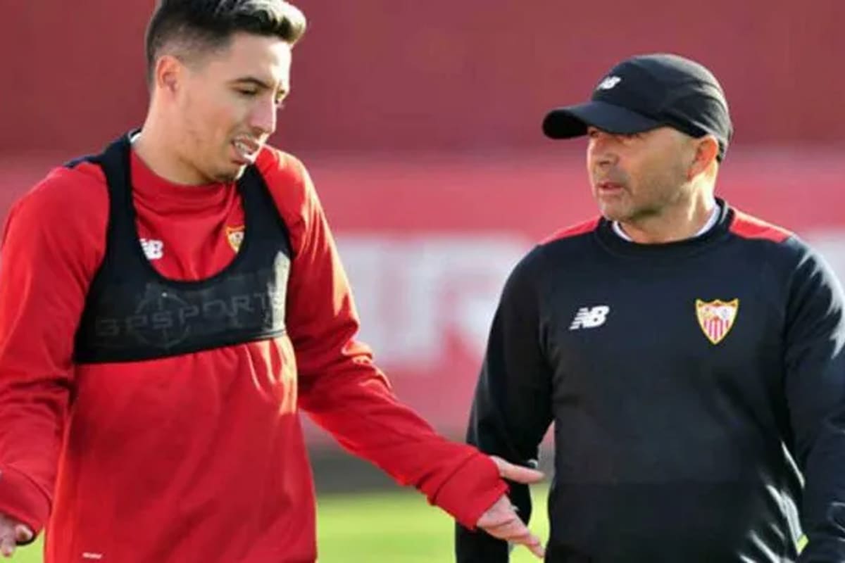 Samir Nasri y Jorge Sampaoli en 2017, cuando coincidieron en Sevilla
