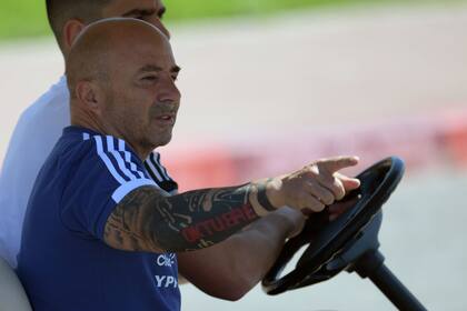 Sampaoli, durante la concentración