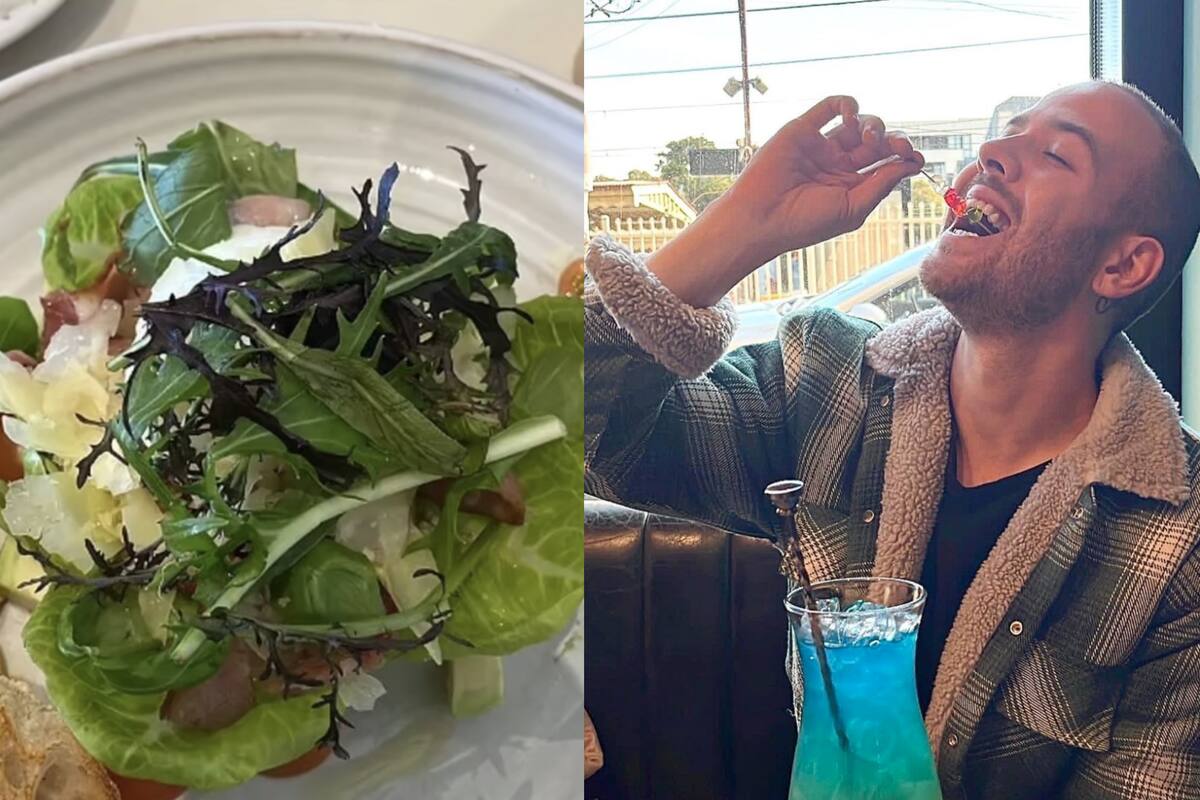 Samuel compartió su enojo sobre la pequeña porción de ensalada que recibió