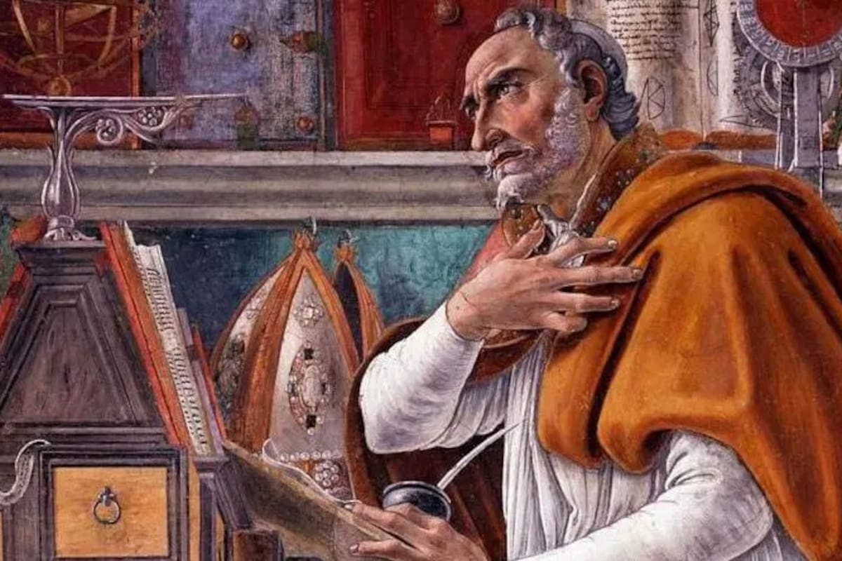 San Agustín en un cuadro de Sandro Botticelli (1445-1510)