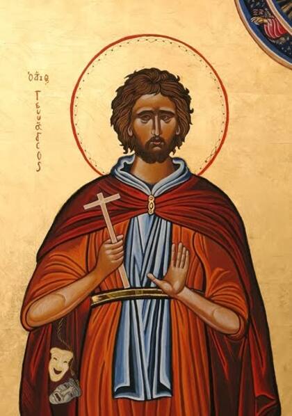 San Ginés fue un actor romano del siglo III. Fuente: Pinterest