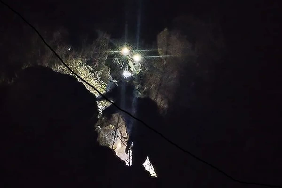 San Juan: se cayó a un barranco en un cerro y un grito de ayuda que alguien oyó de casualidad logró ponerlo a salvo