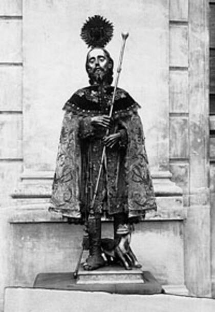 San Roque, representado junto a su mascota