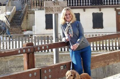 Sandra, en Italia.