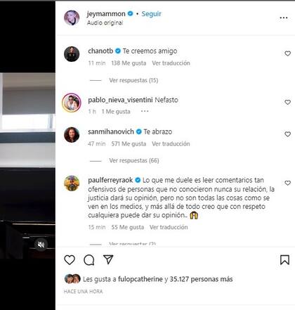 Sandra Mihanovich y Chano Charpentier reaccionaron al video que publicó Jey Mammon