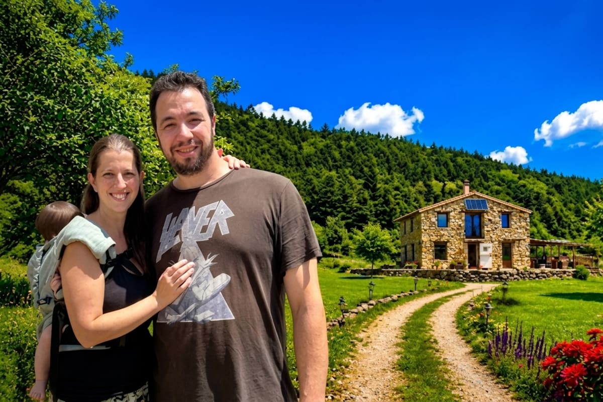 Sandra y José dejaron su vida en la ciudad para instalarse en el bosque