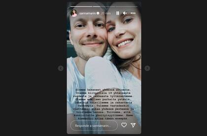 Sanna Marin anunció en Instagram su divorcio