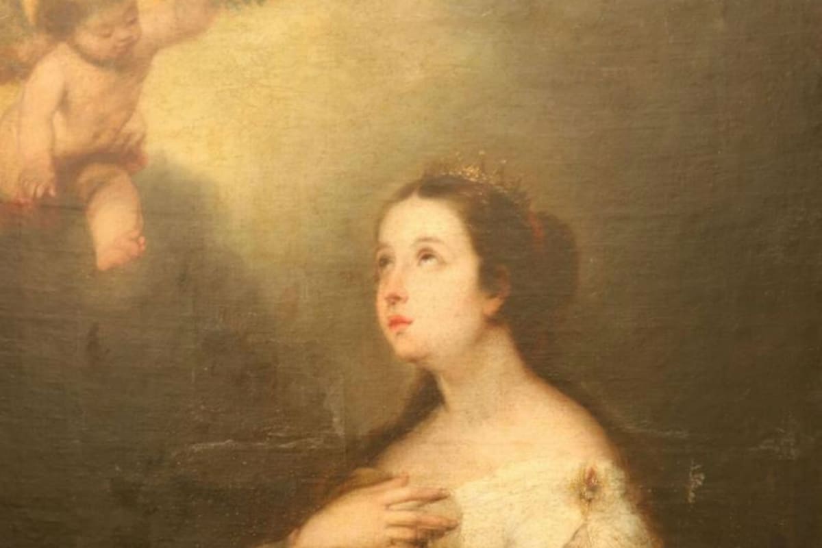 Santa Catalina, el cuadro robado en Rosario y recuperado en Montevideo (detalle)